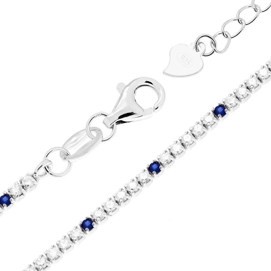 Bracciale tennis zaffiro